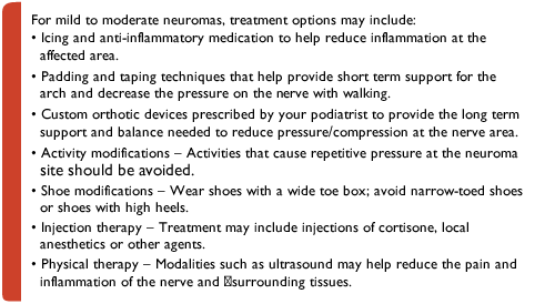 Non-surgical treatments options for neuroma